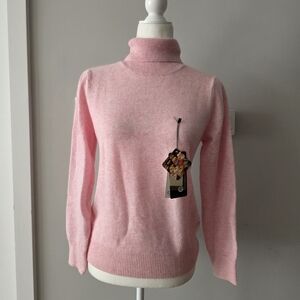 100% Wool Blush Pink Turtleneck S NWT